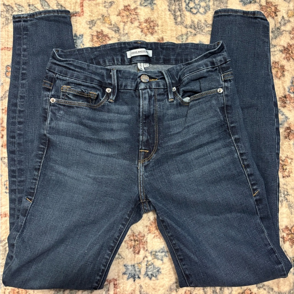 Good American Good Legs Dark Blue Jeans
